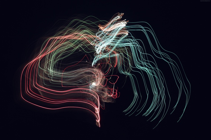 Abstract light trails