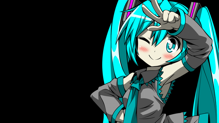 Hatsune Miku from Vocaloid illustration