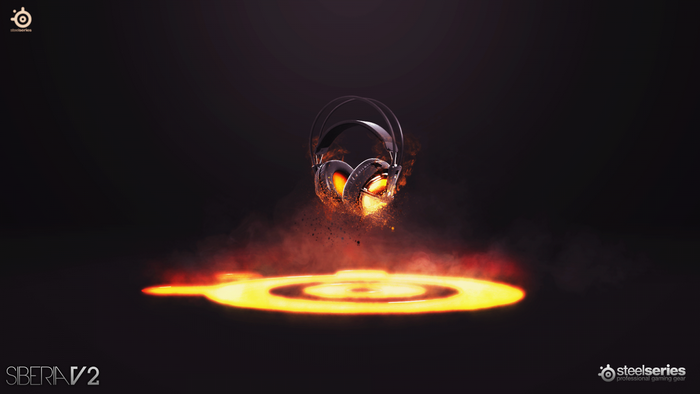 SteelSeries Siberia V2 Headphones with Fire Effect