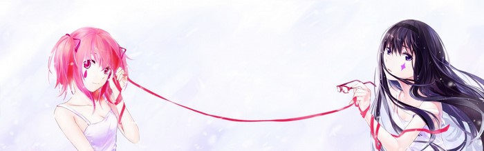 Madoka Kaname and Homura Akemi from Mahou Shoujo Madoka Magica