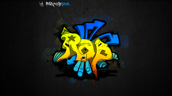 Graffiti art with the word POP