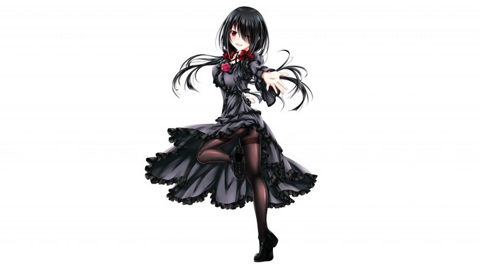 Tokisaki Kurumi from Date A Live in Black Dress