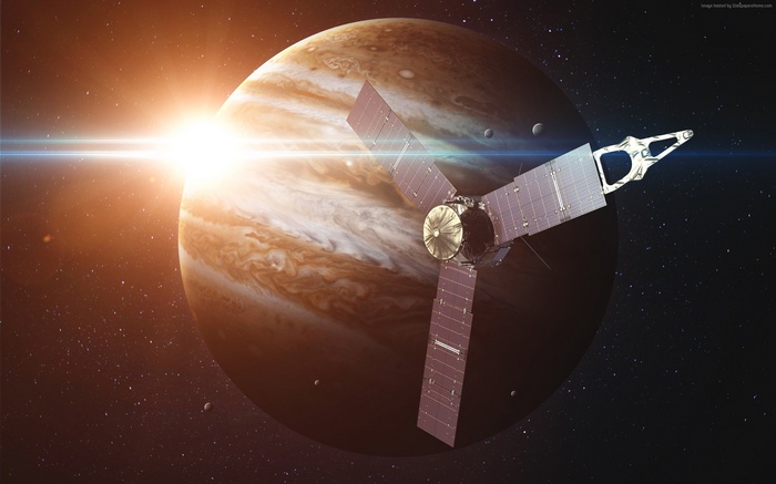 Juno spacecraft near Jupiter