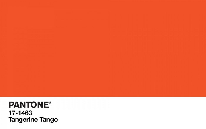 Pantone 17-1463 Tangerine Tango color swatch