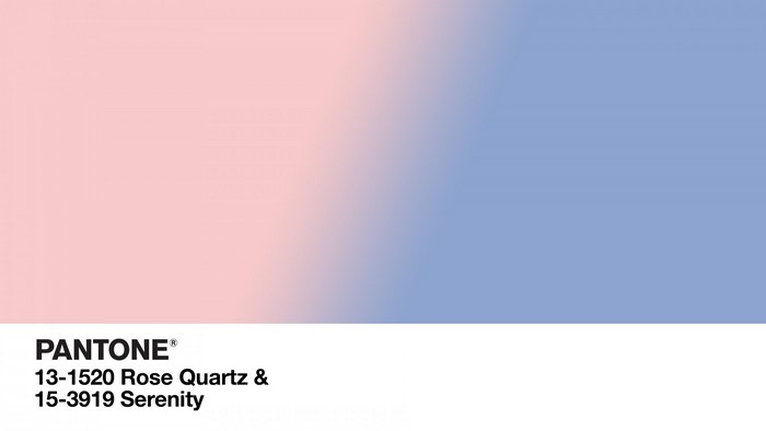 Pantone 13-1520 Rose Quartz & 15-3919 Serenity color swatch