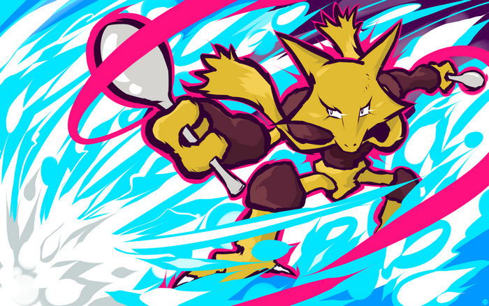 Alakazam from Pokemon using psychic powers