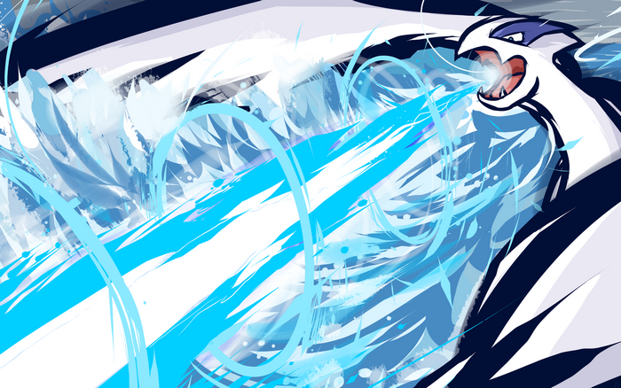 Lugia from Pokemon using Aeroblast