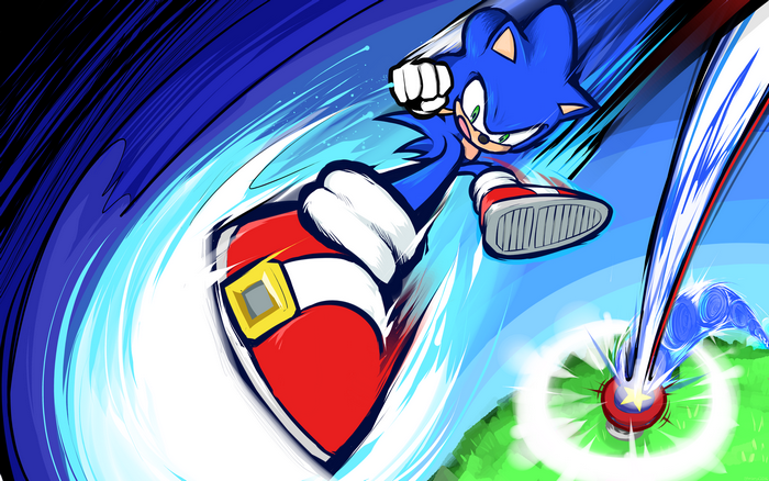Sonic the Hedgehog in motion