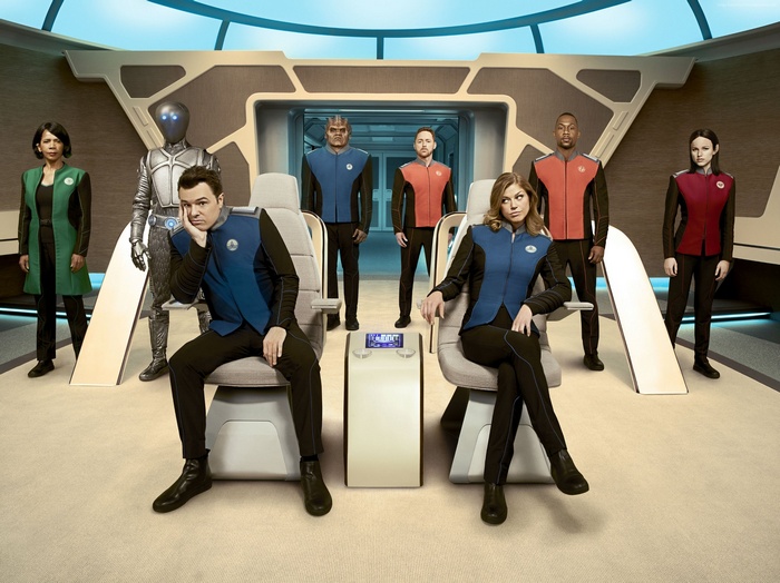 The Orville Cast Posed in Uniforms