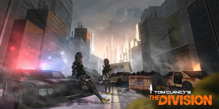 Anime girls in Tom Clancy's The Division setting