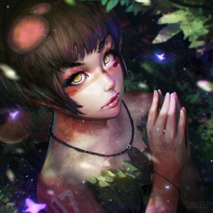 Fantasy art of a fairy character by GUWEIZ
