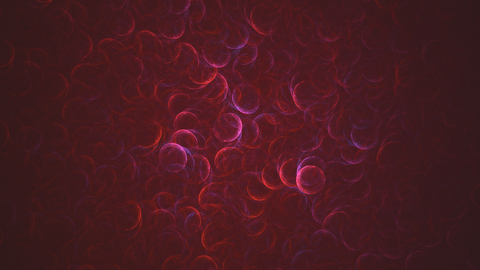 Abstract fractal art with red circles