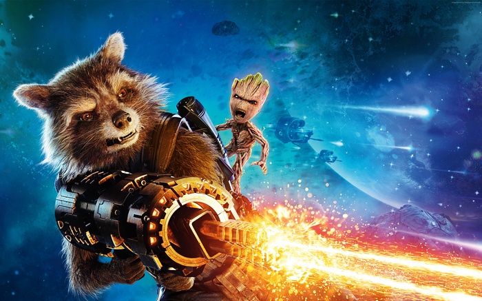 Rocket and Baby Groot from Guardians of the Galaxy Vol. 2