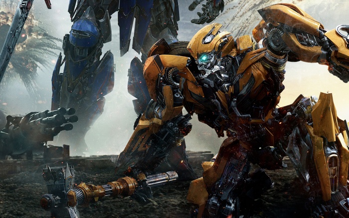Bumblebee and Optimus Prime from Transformers: The Last Knight