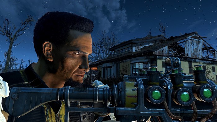 Man with weapon in Fallout 4