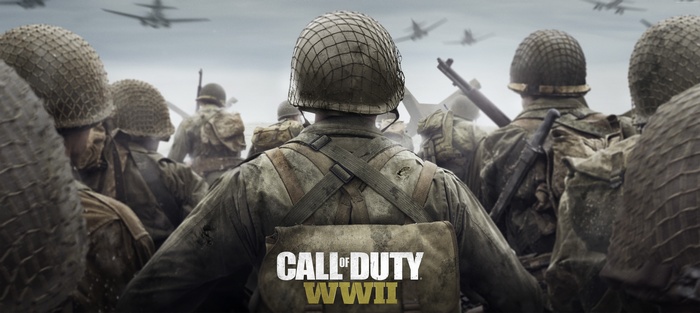 Call of Duty: WWII poster with soldiers and planes