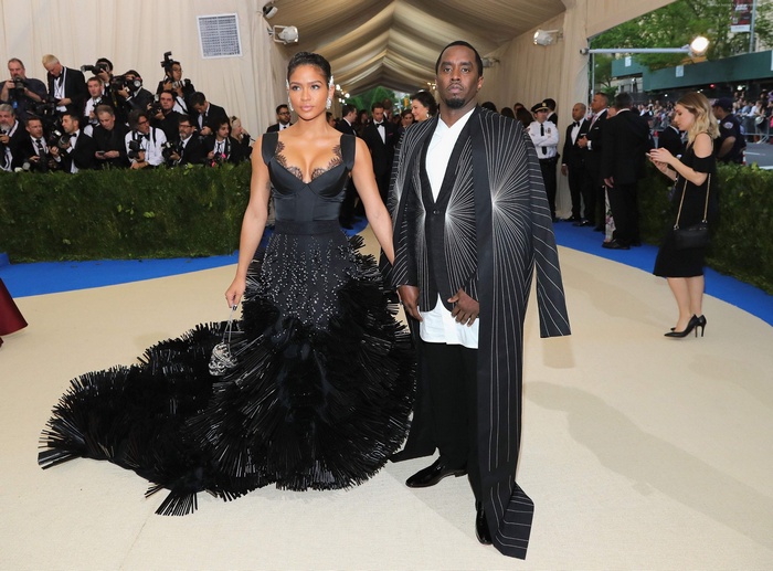 Cassie Ventura and P. Diddy at the Met Gala 2017