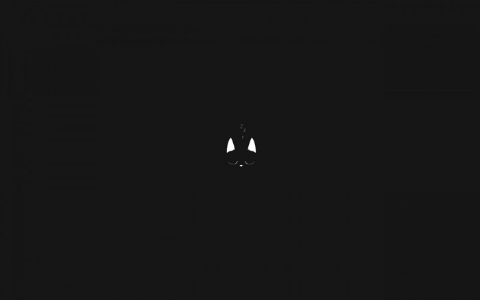 Minimalist sleeping cat logo