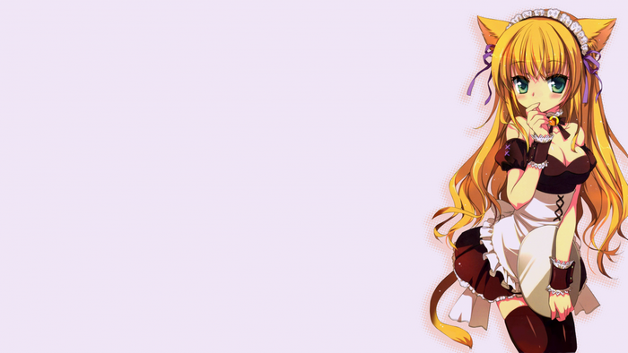 Anime cat girl in maid outfit