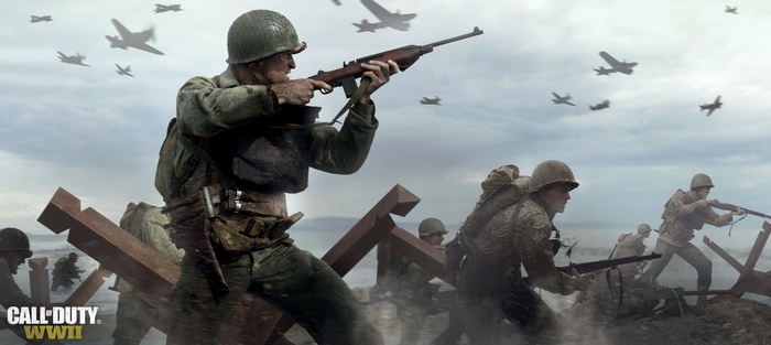 Call of Duty: WW2 soldiers on a beach invasion