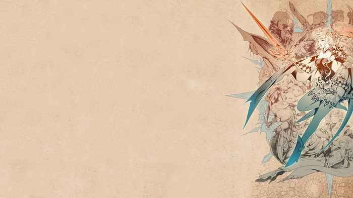 Final Fantasy characters illustration