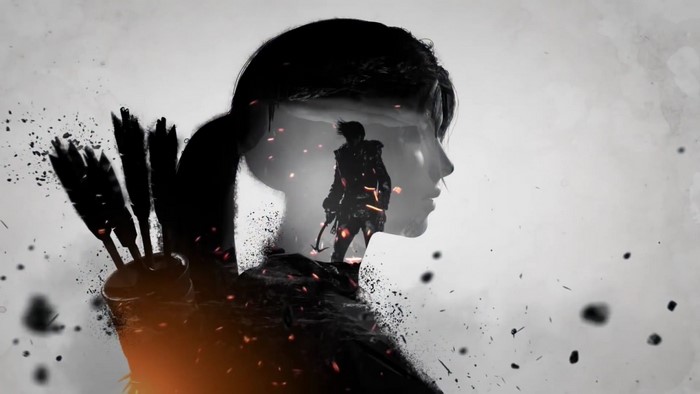 Lara Croft from Tomb Raider with arrows