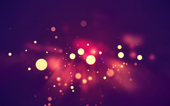 Abstract bokeh lights with sun rays