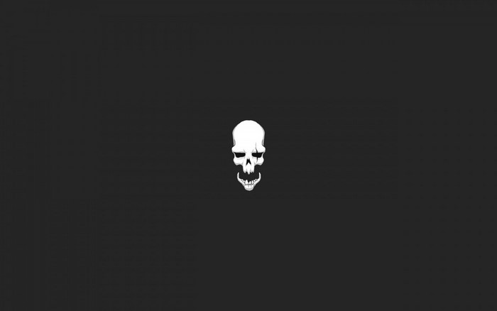 Monochrome skull logo