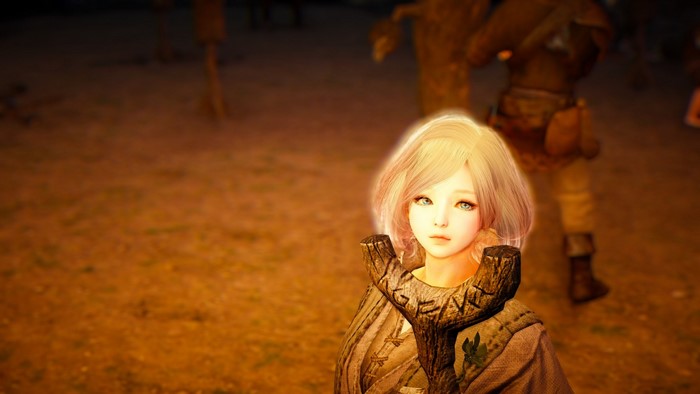 Young girl with glowing hair in Black Desert