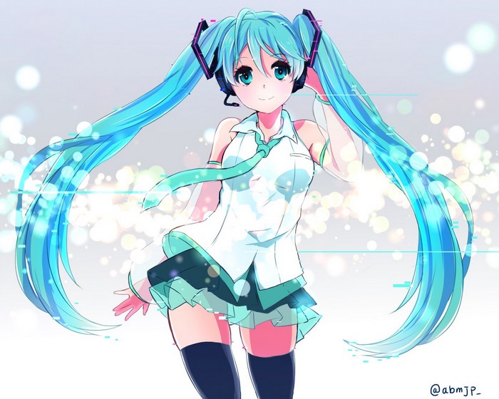 Hatsune Miku from Vocaloid illustration