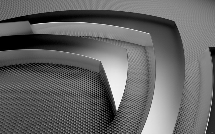 Nvidia logo abstract metallic design