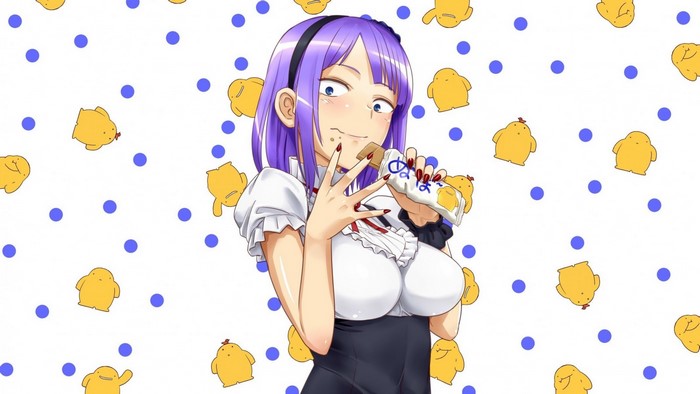 Hotaru Shidare from Dagashi Kashi eating a snack