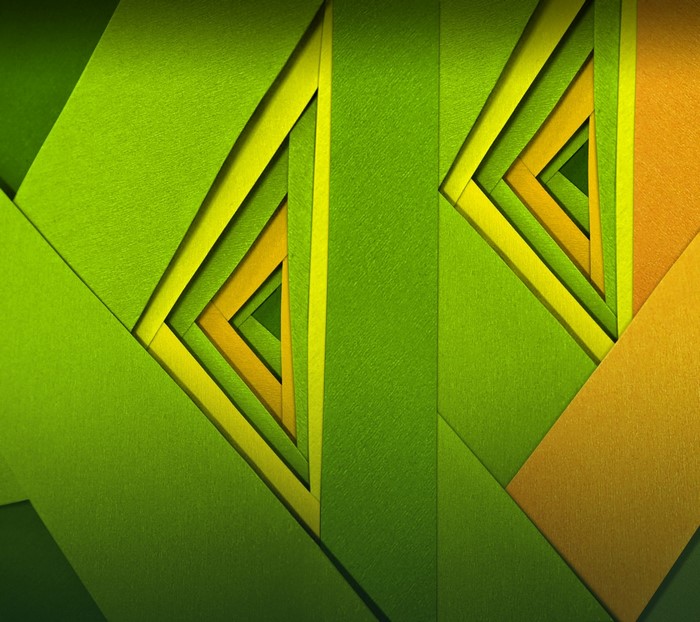 Illustration, Abstract, Symmetry, Green, Yellow, Triangle, Pattern ...