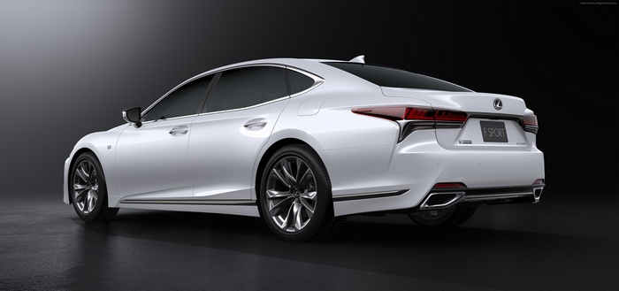 White Lexus LS 500 F Sport Sedan