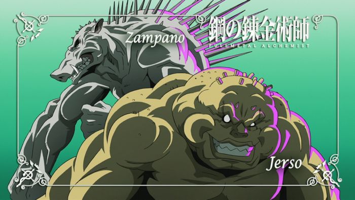 Zampano and Jerso from Fullmetal Alchemist