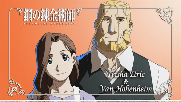 Trisha Elric & Van Hohenheim from Fullmetal Alchemist