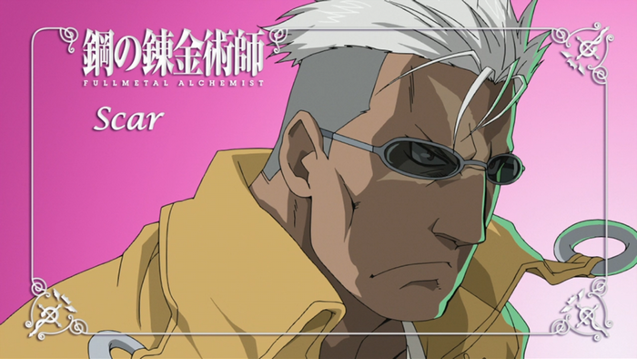 Scar from Fullmetal Alchemist Brotherhood