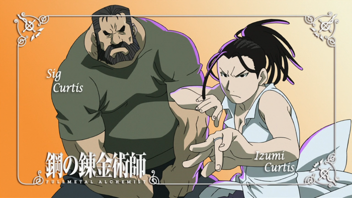 Sig and Izumi Curtis from Fullmetal Alchemist