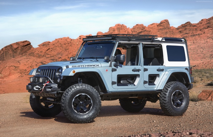 Jeep Switchback concept SUV in desert landscape