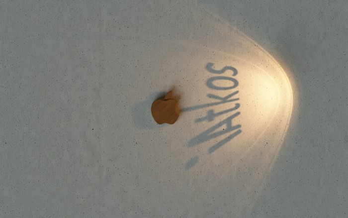 iATKOS shadow cast by an apple logo