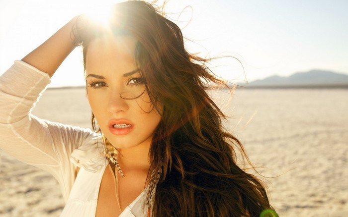 Demi Lovato in a desert photoshoot