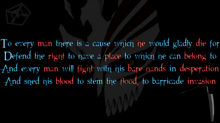 Bleach Ichigo text overlay