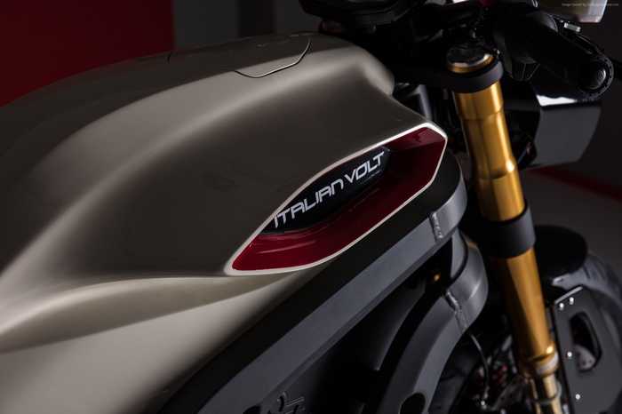 Italian Volt Lacama electric motorcycle detail