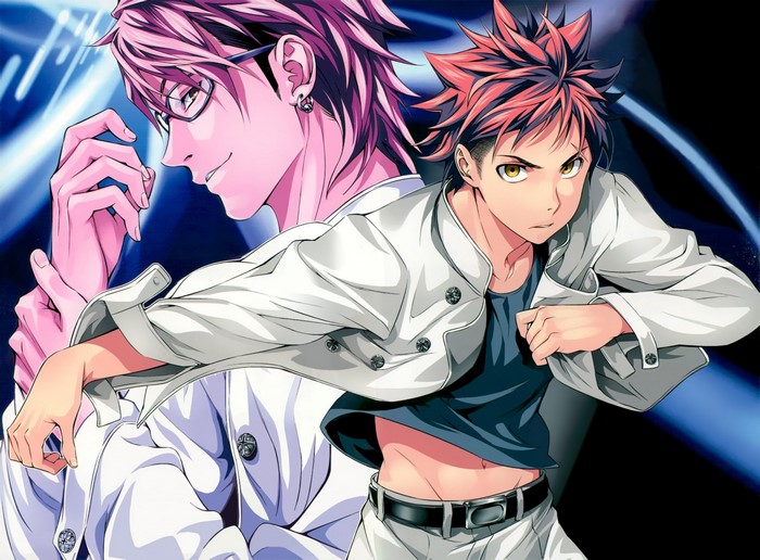 Soma Yukihira and Shinomiya Kojiro from Shokugeki no Soma
