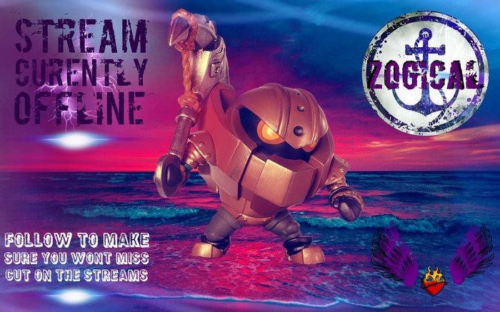 Stream Offline graphic with character and logo