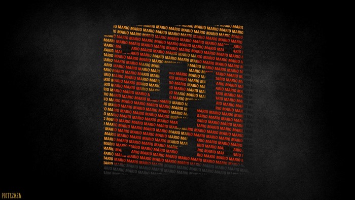 Mario from Super Mario graphic design