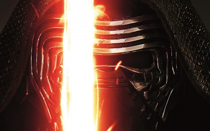 Kylo Ren from Star Wars with lightsaber