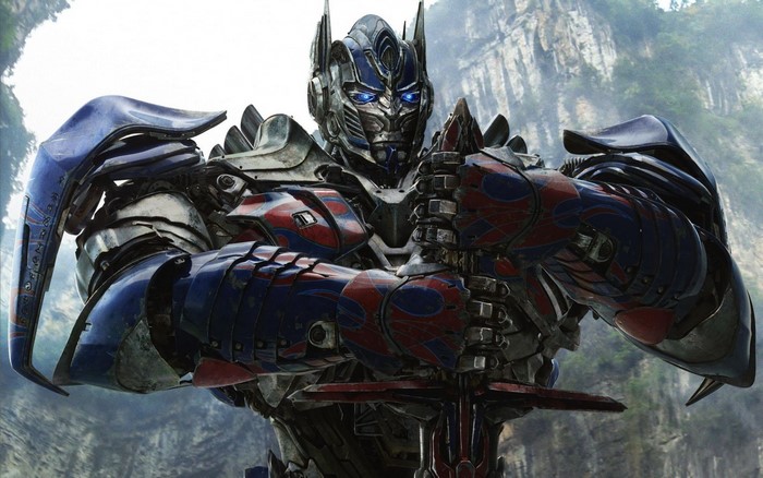 Optimus Prime from Transformers holding a sword