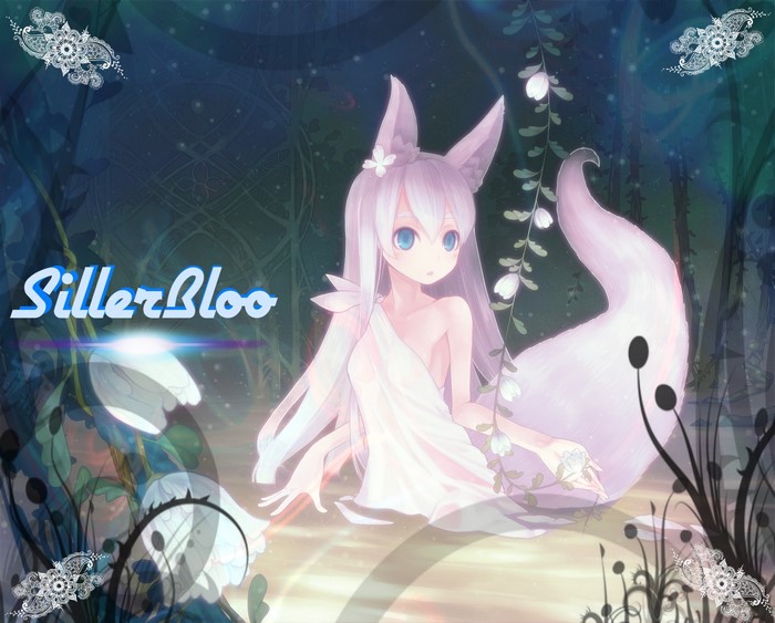 Gentle Fox Girl with Long Hair in Mystical Swamp