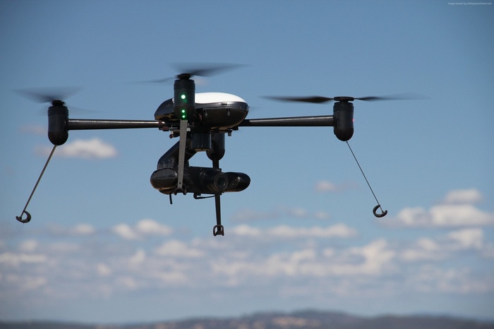 Draganflyer Guardian drone in flight